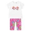 Picture of Mayoral Toddler Girls Summer Top & Leggings Set X 2 - White Fuchsia