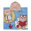 Picture of Mayoral Summer Bears Towel Poncho - Red Blue Multi 