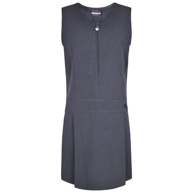 Picture of Schoolwear Girls Stretch Pinafore - Grey