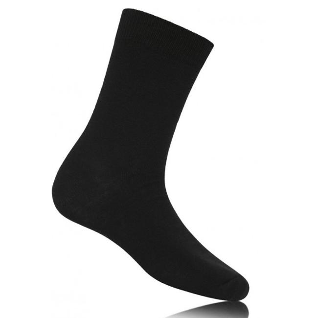 Picture of Schoolwear Boys Cotton Rich Plain Knit Ankle Socks X 3 pair Pack - Black