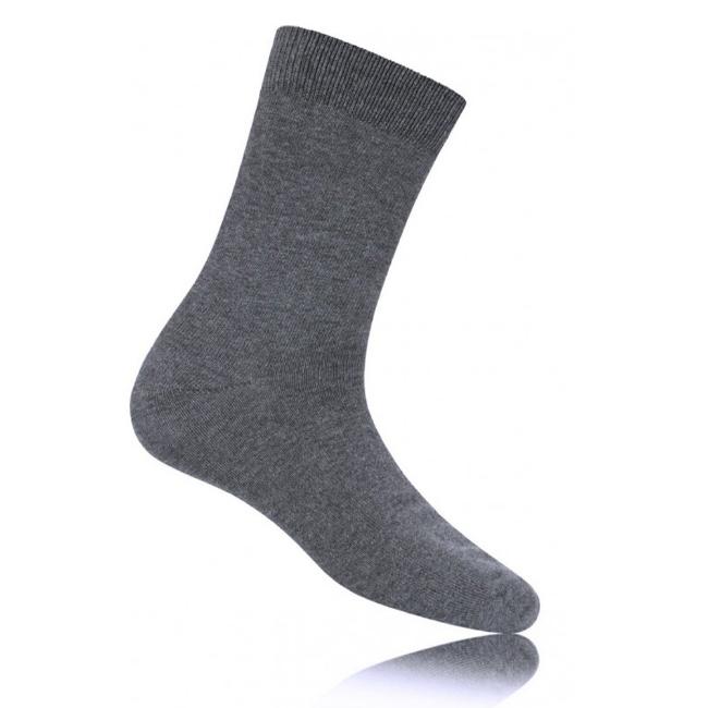 Picture of Schoolwear Boys Cotton Rich Plain Knit Ankle Socks X 3 Pair Pack - Grey