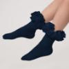 Picture of Caramelo Kids Girls Satin Ribbon Ankle Socks - Navy