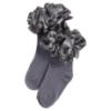Picture of Caramelo Kids Girls Satin Ribbon Ankle Socks - Grey
