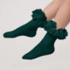 Picture of Caramelo Kids Girls Satin Ribbon Ankle Socks - Bottle Green