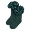 Picture of Caramelo Kids Girls Satin Ribbon Ankle Socks - Bottle Green