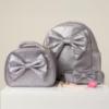 Picture of Caramelo Kids Glitter Pencil Case With Padded Bow - Grey Glitter