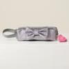 Picture of Caramelo Kids Glitter Pencil Case With Padded Bow - Grey Glitter
