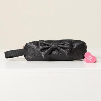 Picture of Caramelo Kids Glitter Pencil Case With Padded Bow - Black Glitter