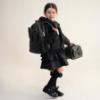 Picture of Caramelo Kids Glitter Pencil Case With Padded Bow - Black Glitter