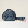 Picture of Caramelo Kids Glitter Pencil Case With Padded Bow - Navy Glitter