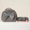 Picture of Caramelo Kids Pencil Case With Contrasting Padded Bow - Grey