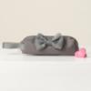 Picture of Caramelo Kids Pencil Case With Contrasting Padded Bow - Grey