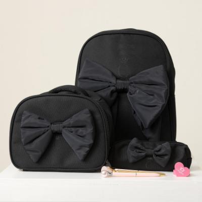 Picture of Caramelo Kids Pencil Case With Contrasting Padded Bow - Black
