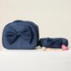 Picture of Caramelo Kids Pencil Case With Contrasting Padded Bow - Navy
