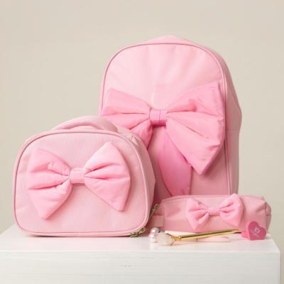 Picture of Caramelo Kids Pencil Case With Contrasting Padded Bow - Pink