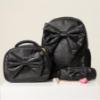 Picture of Caramelo Kids Glitter School Bag With Bow - Black Glitter