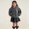 Picture of Caramelo Kids Girls Hooded Short Coat With Frill - Grey