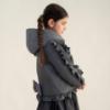 Picture of Caramelo Kids Girls Hooded Short Coat With Frill - Grey