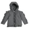 Picture of Caramelo Kids Girls Hooded Short Coat With Frill - Grey