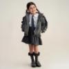 Picture of Caramelo Kids Girls Hooded Short Coat With Frill - Grey