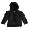 Picture of Caramelo Kids Girls Hooded Short Coat With Frill - Black