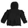 Picture of Caramelo Kids Girls Hooded Short Coat With Frill - Black