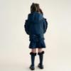 Picture of Caramelo Kids Girls Hooded Short Coat With Frill - Navy