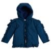 Picture of Caramelo Kids Girls Hooded Short Coat With Frill - Navy