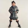 Picture of Caramelo Kids Girls Hooded Rain Mac With Bows & Frill - Grey