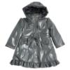 Picture of Caramelo Kids Girls Hooded Rain Mac With Bows & Frill - Grey