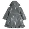 Picture of Caramelo Kids Girls Hooded Rain Mac With Bows & Frill - Grey
