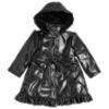 Picture of Caramelo Kids Girls Hooded Rain Mac With Bows & Frill - Black