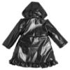 Picture of Caramelo Kids Girls Hooded Rain Mac With Bows & Frill - Black