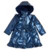 Picture of Caramelo Kids Girls Hooded Rain Mac With Bows & Frill - Navy