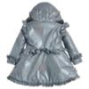 Picture of Caramelo Kids Girls Fur Trim Hooded Peplum Coat - Grey