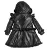 Picture of Caramelo Kids Girls Fur Trim Hooded Peplum Coat - Black
