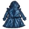 Picture of Caramelo Kids Girls Fur Trim Hooded Peplum Coat - Navy