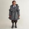 Picture of Caramelo Kids Girls Frill Detail Skirted Coat - Grey