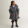 Picture of Caramelo Kids Girls Frill Detail Skirted Coat - Grey
