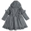 Picture of Caramelo Kids Girls Frill Detail Skirted Coat - Grey