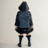 Picture of Caramelo Kids Girls Hooded Rain Mac With Bows & Frill - Navy