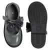 Picture of Caramelo Kids Girls Satin Bow Mary Jane School Shoes - Grey