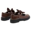 Picture of Caramelo Kids Girls Satin Bow Mary Jane School Shoes - Brown