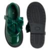 Picture of Caramelo Kids Girls Satin Bow Mary Jane School Shoes - Bottle Green