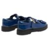 Picture of Caramelo Kids Girls Easy On Double Bow T Bar School Shoes - Navy