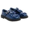 Picture of Caramelo Kids Girls Easy On Double Bow T Bar School Shoes - Navy