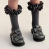 Picture of Caramelo Kids Girls Easy On Double Bow T Bar School Shoes - Grey