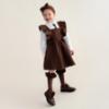 Picture of Caramelo Kids Girls Frill School Pinafore With Bows - Brown