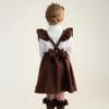 Picture of Caramelo Kids Girls Frill School Pinafore With Bows - Brown
