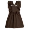 Picture of Caramelo Kids Girls Frill School Pinafore With Bows - Brown